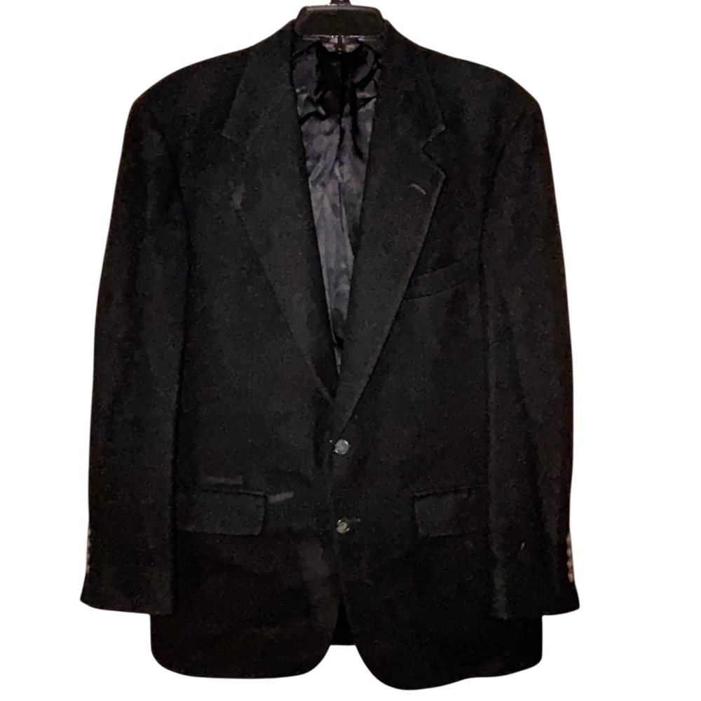 Joseph & Lyman Vtg Camelhair‎ Blazer Union Made in USA Black Mens Classic Read